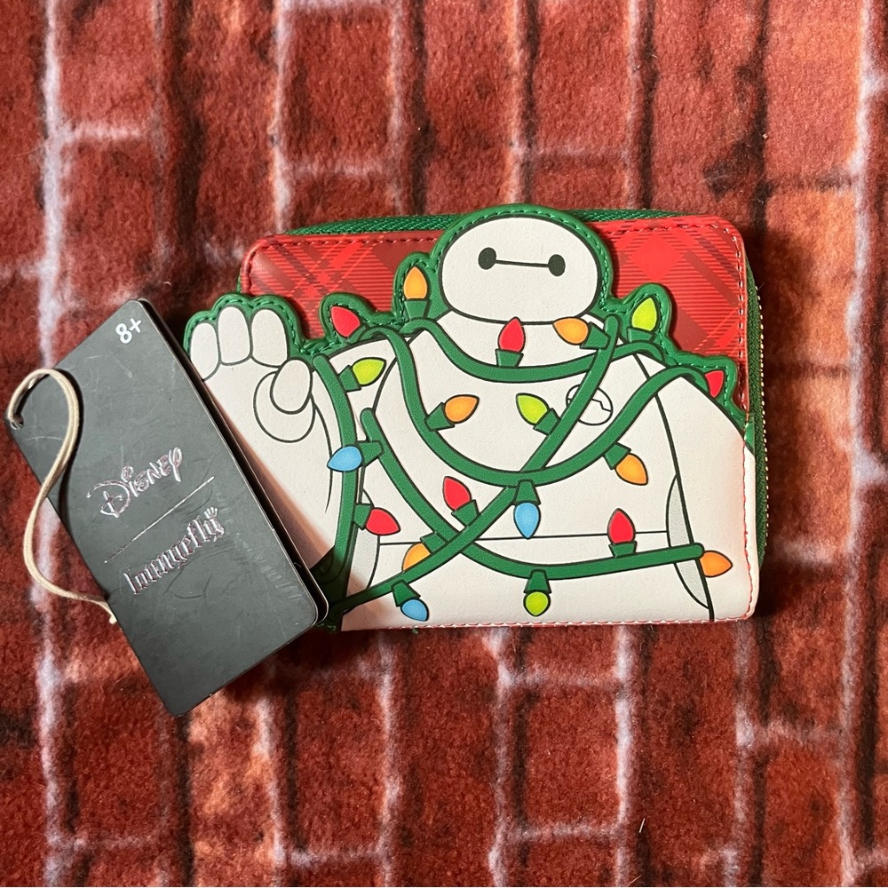 Loungefly Disney Baymax Christmas Lights Wallet - Red, Green, White